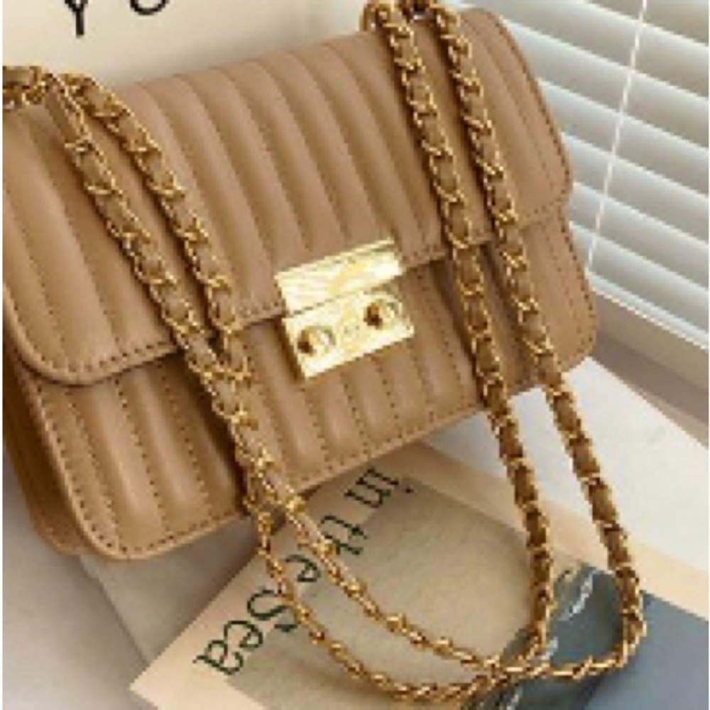 Quilted tan Crossbody